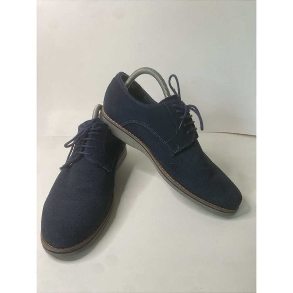 Mauro Alessi Men's Size 9 Oxford Style Dress Shoe. Very Good. Navy Blue Lace Up‎